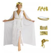 Conjunto de fantasias JPXH Greek Goddess Toga Dress para mulheres