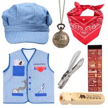 Conjunto de fantasias Kyson Kids Train Conductor Train Engineer, 7 unidades