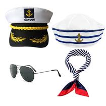 Conjunto de fantasias MIVAIUN Sailor Captain com chapéu de capitão, boné de marinheiro