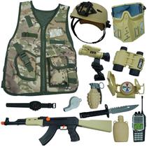 Conjunto de fantasias RedCrab Kids Army Soldier Combat com capacete e armas