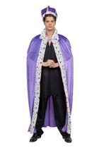 Conjunto de fantasias Royal King Cape and Crown Adult Tamanho único