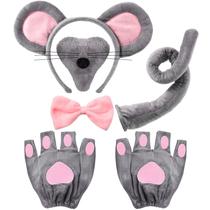 Conjunto de fantasias Sintege Mouse para crianças e adultos com orelhas, bandana e muito mais Conjunto de fantasias Sintege Mouse para crianças e adultos com orelhas, bandana e muito mais
