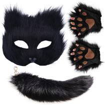 Conjunto de fantasias Vpeak Therian Mask and Tail para meninas de Halloween