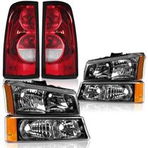 Conjunto de Faróis e Lanternas Traseiras APSVE para Chevy Silverado 03-07