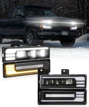 Conjunto de Faróis LED Partsam para Silverado 88-98 Conjunto de Faróis LED Partsam para Silverado 88-98
