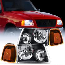 Conjunto de Faróis Nilight para Ford Ranger 2001-2011, Preto Conjunto de Faróis Nilight para Ford Ranger 2001-2011, Preto