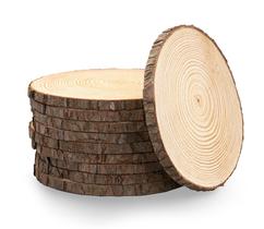Conjunto de fatias de madeira Rustic Wood Slices Inc. Medium (9-11) 10 unidades