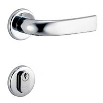 Conjunto de Fechadura 235 em Zamac Externa ST1 40 Roseta 323 em Inox Cromado - 18011008-0 - LA FONTE