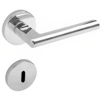 Conjunto de Fechadura 6521 em Zamac Interna ST2 55 Roseta 323 de Inox Cromado Acetindado - 21024028-1 - LA Fonte Conjunto de Fechadura 6521 em Zamac Interna ST2 55 Roseta 323 de Inox Cromado Acetindado - 21024028-1 - LA Fonte