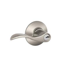 Conjunto de fechadura de entrada SCHLAGE F51ACC619 em latão sólido de níquel