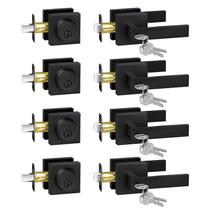 Conjunto de Fechadura para Porta de Entrada Camtek Preto Fosco 4 Unidades com Mesma Chave Conjunto de Fechadura para Porta de Entrada Camtek Preto Fosco 4 Unidades com Mesma Chave