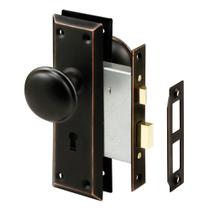 Conjunto de fechaduras com chave de encaixe Prime-Line E 2495 Classic Bronze