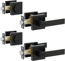 Conjunto de fechaduras de porta HIDALIFE Keyed Alike Heavy Duty, pacote com 2 Conjunto de fechaduras de porta HIDALIFE Keyed Alike Heavy Duty, pacote com 2