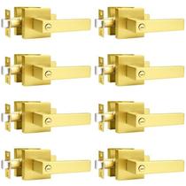Conjunto de fechaduras de porta Probrico Gold Privacy Heavy Duty, pacote com 8