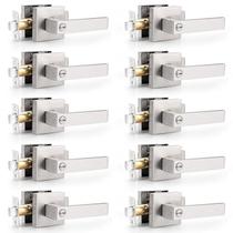 Conjunto de fechaduras de porta Probrico Square Satin Nickel Privacy x10