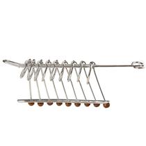 Conjunto de fechaduras de quebra-cabeça Luban 9-Link Medium Classic Metal Silver Conjunto de fechaduras de quebra-cabeça Luban 9-Link Medium Classic Metal Silver