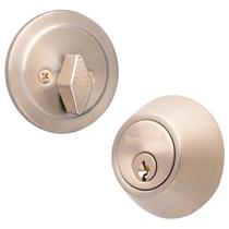 Conjunto de fechaduras Deadbolt para porta frontal Honeywell Safes Satin Nickel Conjunto de fechaduras Deadbolt para porta frontal Honeywell Safes Satin Nickel