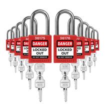 Conjunto de fechaduras Lockout Tagout TRADESAFE 10 Red Loto Locks Conjunto de fechaduras Lockout Tagout TRADESAFE 10 Red Loto Locks
