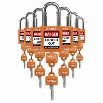 Conjunto de fechaduras Lockout Tagout TRADESAFE 7 Orange Loto Locks Conjunto de fechaduras Lockout Tagout TRADESAFE 7 Orange Loto Locks