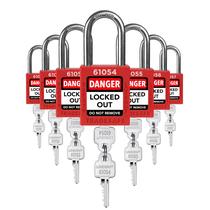 Conjunto de fechaduras Lockout Tagout TRADESAFE 7 Red Loto Locks Conjunto de fechaduras Lockout Tagout TRADESAFE 7 Red Loto Locks