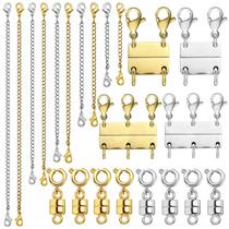 Conjunto de fecho e extensor de colar Evnlo Multi Gold and Silver