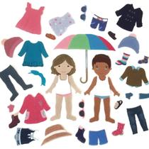 Conjunto de feltro Dress Up My Felt Story Dress Me Up 56 unidades para crianças