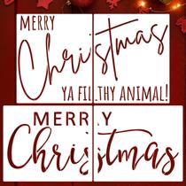 Conjunto de férias reutilizável de estênceis de Natal SUNVERSE 68x41 cm