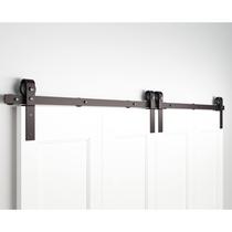 Conjunto de ferragens para portas de celeiro Stone Harbor 183 cm em preto fosco