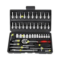 Conjunto De Ferramentas Automotivas Amagi: Chave De Soquete E Catraca De 1/4 De Polegada Com 46 Conjunto De Ferramentas Automotivas Amagi: Chave De Soquete E Catraca De 1/4 De Polegada Com 46
