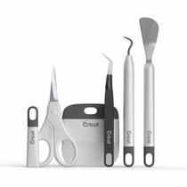 Conjunto de ferramentas Cricut Basic Grey com tesoura, pinça e raspador