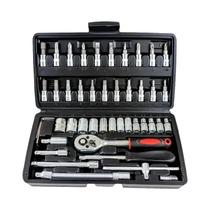 Conjunto De Ferramentas De 46 Peças Com Soquetes De 1/4 De Polegada, Kit De Ferramentas Para