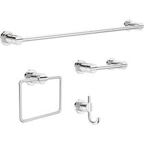 Conjunto de ferramentas de banho Delta Faucet Nicoli de 4 peças em cromo polido Conjunto de ferramentas de banho Delta Faucet Nicoli de 4 peças em cromo polido