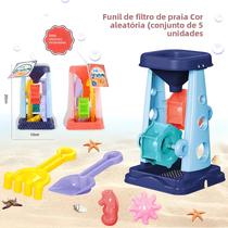 Conjunto De Ferramentas De Brincar Na Praia Para Crianças: Balde, Peneira, Funil, Pá, Carrinho E