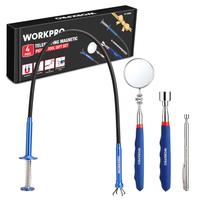 Conjunto de ferramentas de coleta WORKPRO telescópico magnético de 4 peças com espelho