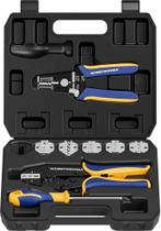 Conjunto de ferramentas de crimpagem haisstronica 8PCS para encolhimento térmico de fios