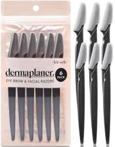Conjunto de ferramentas de dermaplanagem Kitsch Dermaplane Razor, 6 peças, preto