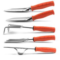 Conjunto de ferramentas de jardim, 5 peças de kit de ferramentas de jardim para serviços pesados com alça ergonômica antiderrapante, ferramentas de jardinagem para presentes para mulheres e homens Conjunto de ferramentas de jardim, 5 peças de kit de ferramentas de jardim para serviços pesados com alça ergonômica antiderrapante, ferramentas de jardinagem para presentes para mulheres e homens