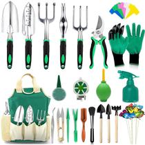Conjunto de ferramentas de jardim de 26 peças com pás, garfos, podadores e luvas Conjunto de ferramentas de jardim de 26 peças com pás, garfos, podadores e luvas