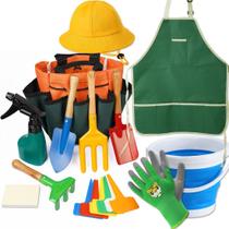 Conjunto de ferramentas de jardinagem Doiaz Kids com pá, ancinho, garfo e espátula