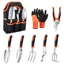 Conjunto de Ferramentas de Jardinagem MECHEER 8 Peças Ergonômico com Bolsa Conjunto de Ferramentas de Jardinagem MECHEER 8 Peças Ergonômico com Bolsa