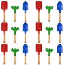 Conjunto de ferramentas de jardinagem Tarpop 18 peças para crianças com cabo de madeira