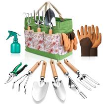 Conjunto de Ferramentas de Jardinagem VOIDAY 9 Peças - Aço Inoxidável com Bolsa