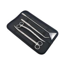 Conjunto De Ferramentas De Limpeza Para Aquário Em Aço Inoxidável Tesoura De Onda Pinças Acessórios