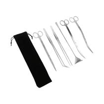 Conjunto De Ferramentas De Limpeza Para Aquário Tesoura De Aço Inoxidável Pinças Para Plantas De