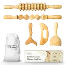 Conjunto de ferramentas de massagem Château Avant Luxury Wooden de 5 peças