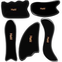 Conjunto de ferramentas de massagem Gua Sha Maxdot, 5 peças para rosto e pescoço