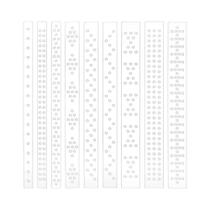 Conjunto De Ferramentas De Perfuração Em Couro Acrílico 9 Peças 3 Larguras Modelos De Espaçamento De Conjunto De Ferramentas De Perfuração Em Couro Acrílico 9 Peças 3 Larguras Modelos De Espaçamento De