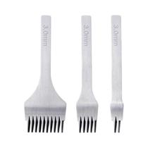 Conjunto De Ferramentas De Perfuração Em Couro Estilo Francês 3 Peças Cortador De Furos Para Costura