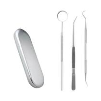 Conjunto De Ferramentas Dentais Em Aço Inoxidável Protetor De Tártaro Espelho Bucal Sonda Kit De
