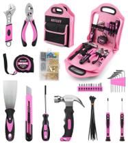 Conjunto de ferramentas DIFFLIFE 157 peças rosa com bolsa de boca larga